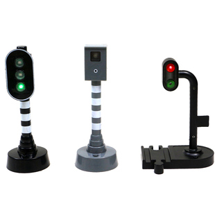 仿真红绿灯交通信号灯标志木质轨道车配件儿童益智幼儿园早教玩具