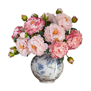 【掬涵】牡丹仿真花高级感逼真假花束摆设高档手捧花客厅仿生花艺