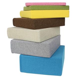 沙发坐垫定制亚麻座垫椅垫厚实木沙发垫子海绵垫高密度靠背垫定做