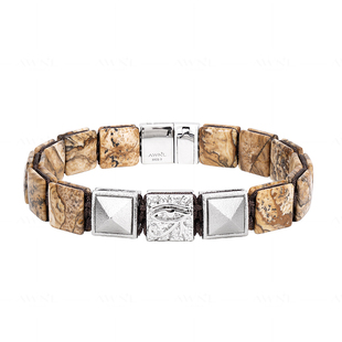 AWNL荷鲁斯之眼图画石守护手链男款磁吸扣设计感情人节礼物送男友