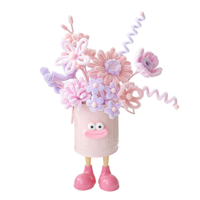 扭扭棒手工花束成品diy材料包仿真花/假花