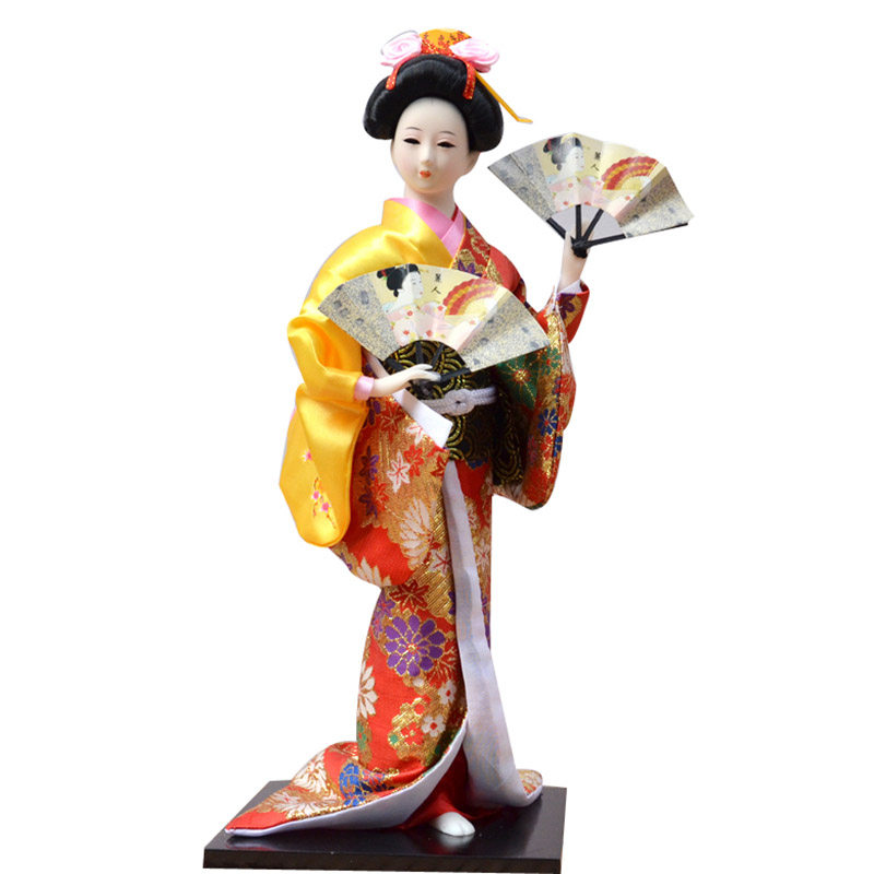 42CM日本艺妓人偶 烧肉烧鸟 烤肉料理店餐厅装修装饰品和服大摆件