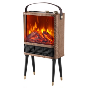 艾美特取暖器家用暖风机节能仿真火焰壁炉暖风机取暖神器新款小型