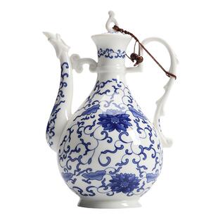 白酒杯小酒壶陶瓷家用复古中式古风宫廷仿古白酒分酒壶老式一斤装