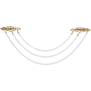 汉服头饰古风珍珠发排发簪排插排簪后压发钗明制百搭围髻妆花发钿