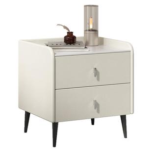 实木床头柜家用卧室2025新款轻奢高级感现代简约小型床边收纳柜子