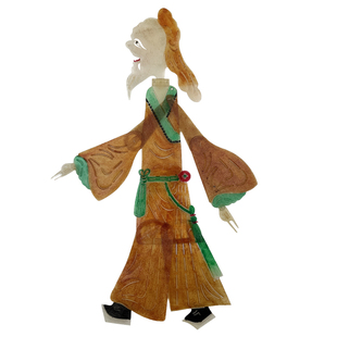 西游记皮影戏三打白骨精老翁人偶道具场景素材陕西非遗纪念品玩具