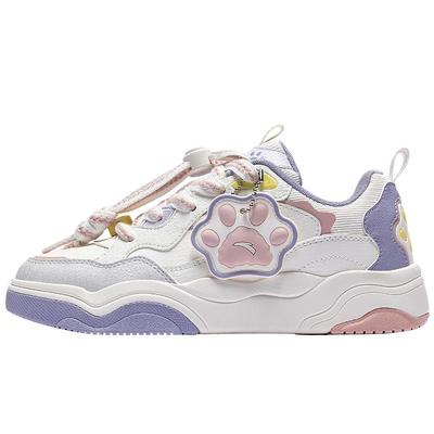 萌宠鞋丨安踏儿童运动鞋女童板鞋2025冬季低帮耐磨滑板鞋小白鞋