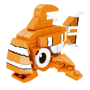 开智积木海洋世界动物儿童益智拼装玩具龙虾鲸鱼海豚男孩螃蟹模型