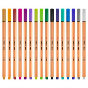 【清仓特惠】德国STABILO思笔乐 乐点88纤维水笔彩色学生用手帐勾线笔彩笔中性笔0.4mm