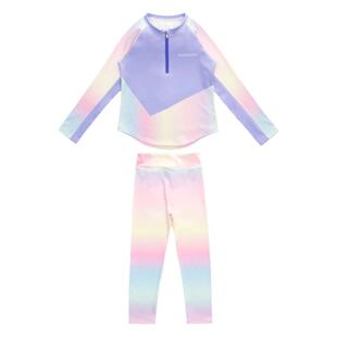 女童春秋套装运动速干衣加绒防晒长袖羽毛球网球跑步训练专业瑜伽