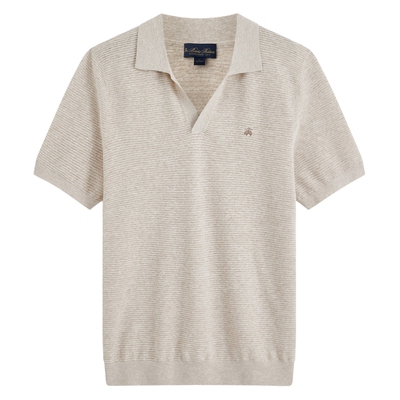 布克兄弟26男士棉麻老钱polo衫