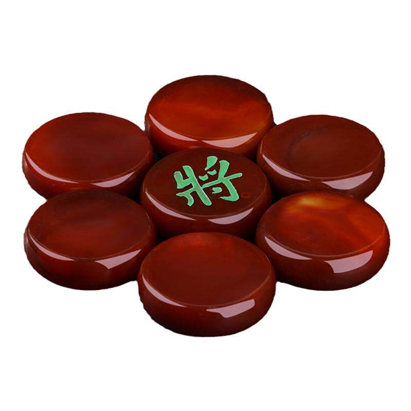 高品质中国红玛瑙象棋礼盒送家人