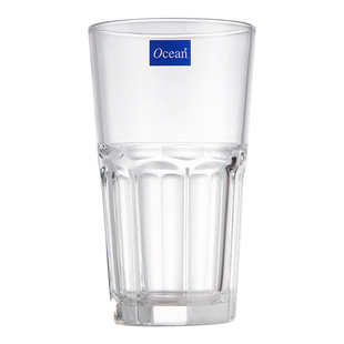 然而家 泰国Ocean玻璃水杯八角杯耐热无铅玻璃果汁茶杯啤酒咖啡杯