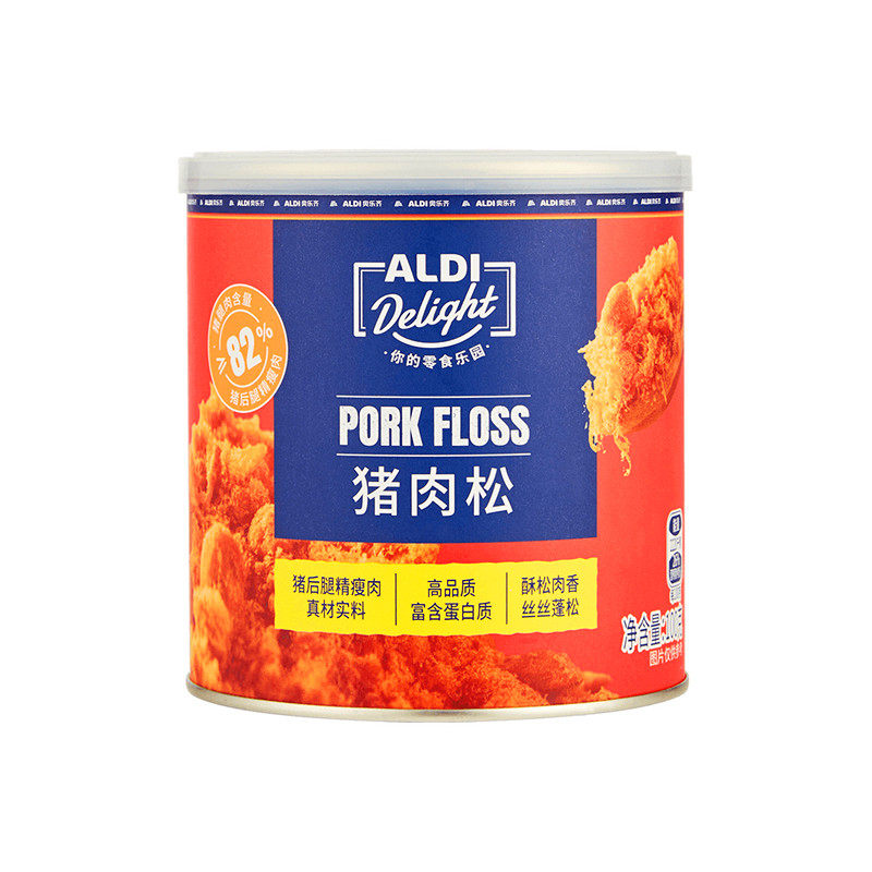 上海奥乐齐超值Aldi猪肉松100克罐装猪后腿精瘦肉蛋白质早餐辅餐
