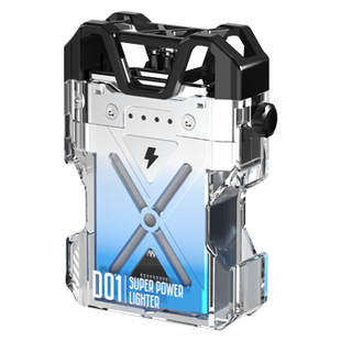 透明脉冲双电弧充电打火机男高端防风电子USB点烟器送男友礼物潮