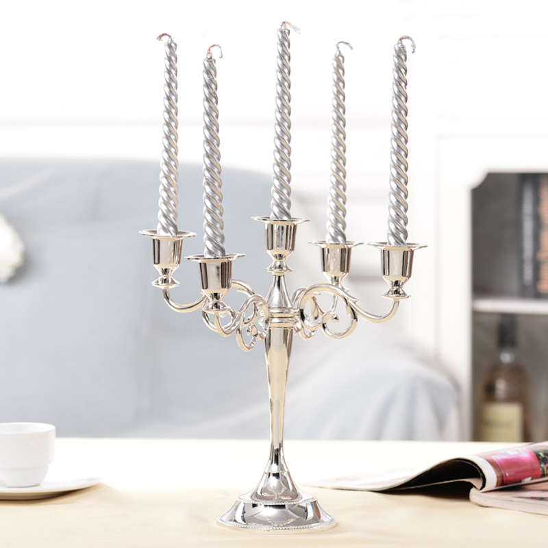 节庆蜡台金银黑色蜡烛台浪漫礼品烛光晚餐桌婚庆婚礼三头五头烛台