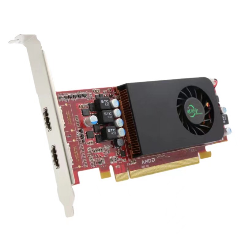 多屏显卡RX550小机箱刀卡4GB双HDMI高清4K60HZ带锁屏功能炒股医疗