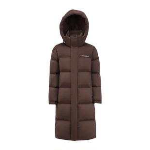 美力城长款鹅绒羽绒服男女连帽过膝百搭极寒加厚情侣款高档鹅绒服