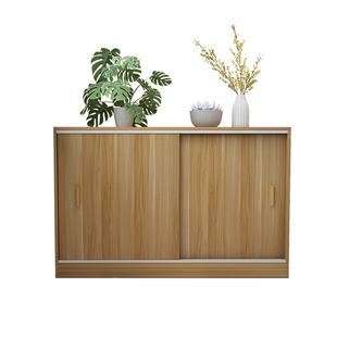 定制现代飘窗储物柜阳台柜客厅杂物地柜多功能收纳矮柜推拉门柜子