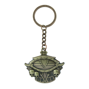 游戏战锤40K周边挂件男荷鲁斯之子军团钥匙扣金属HORUS骷髅头吊坠