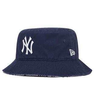 NEW ERA纽亦华MLB水洗双面遮阳NY刺绣渔夫帽盆帽男女同款NE