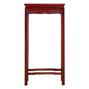 全实木花架中式客厅置物盆景鱼缸玄关奇石艺术品摆件长条架几兰花