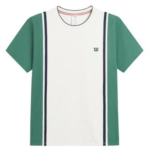 Wilson威尔胜26夏季新款男士STRIPED速干防晒网球运动短袖针织衫