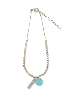 yingboos925银天然石女海蓝宝