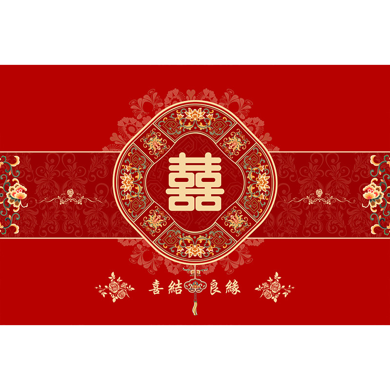 喜字结婚地垫喜庆入户门地垫门口进门家用硅藻泥脚垫新婚房红地毯