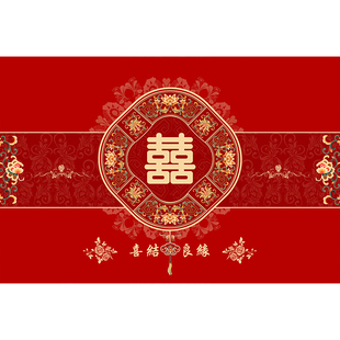 喜字结婚地垫喜庆入户门地垫门口进门家用硅藻泥脚垫新婚房红地毯