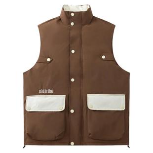 冬季美式潮牌工装马甲棉服男山系cityboy加厚外套保暖无袖棉衣男