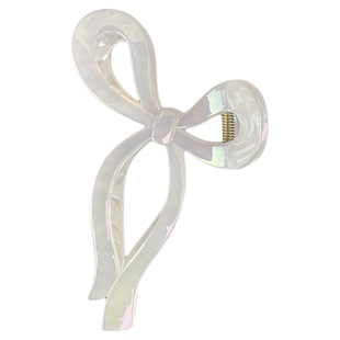 幻彩凝霜~高级感头发抓夹女2026新款蝴蝶结飘带鲨鱼夹子发夹头饰