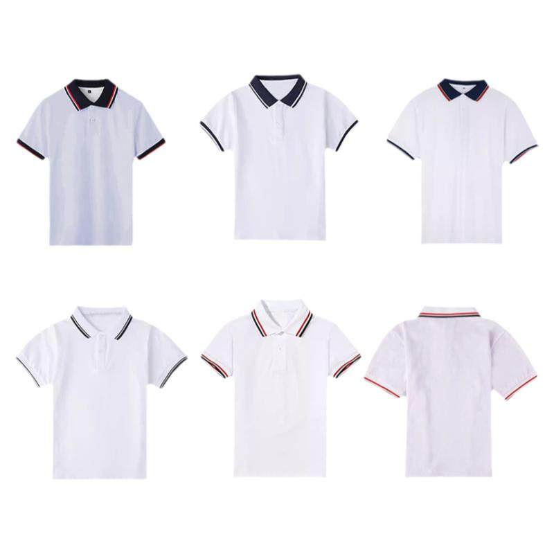 初高中校服夏季短袖t恤班服男女款高初中小学生幼儿园纯棉POLO衫