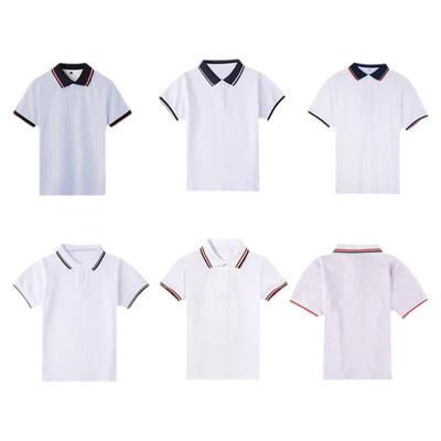 纯棉夏季校服短袖男女款POLO衫