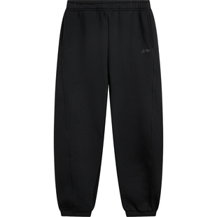 李宁热力裤丨新款女士裤子冬季保暖加绒休闲长裤黑色运动裤女款