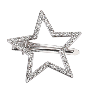 五角星水钻发夹女边夹侧边前额刘海夹高级感星星发卡鸭嘴夹子头饰