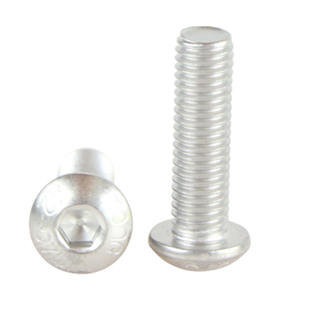 东明304不锈钢盘头内六角螺丝ISO7380圆头机螺钉伞头螺栓M2M3-M12