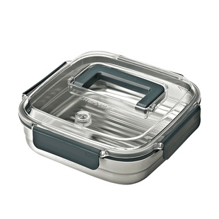 Glasslock不锈钢保鲜盒食品级304密封防漏大容量便当水果冰箱收纳