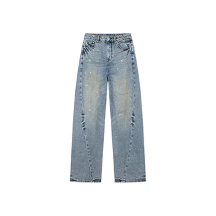 UOOYAA/乌丫2025秋季新款立体扭骨牛仔裤