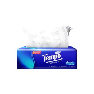 Tempo得宝抽纸天然无香四层加厚90抽家用纸巾家庭实惠装餐巾纸M码