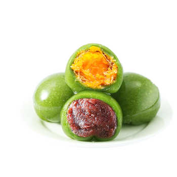 味滋源艾草青团豆沙糯米糍咸蛋黄肉松麻薯雪媚娘糕点小吃零食清明实付5.9元到手包邮