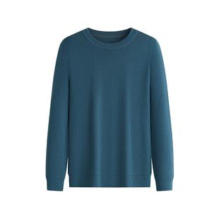 【真德绒】霞湖世家针织衫男2025秋防静电保暖长袖圆领毛衣341A