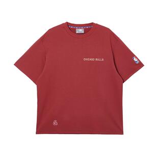绫致杰克琼斯男秋冬NBA联名公牛队潮流百搭运动风圆领短袖T恤