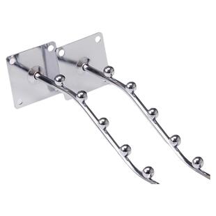 超市货架挂钩带珠子卡槽洞洞板方管服装店展示架墙壁网格网片挂勾