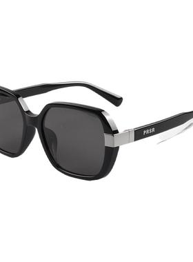 帕莎太阳镜新款高端女士品牌太阳镜方圆脸眼镜帕沙黑色墨镜PS1065