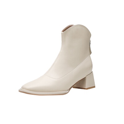 【送运费险免费试穿】真皮短靴