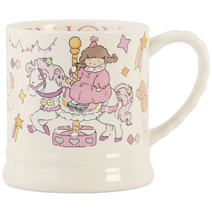 蓝莲花家居羡鸟文社网红早餐马克杯陶瓷麻花辫咖啡大容量水杯