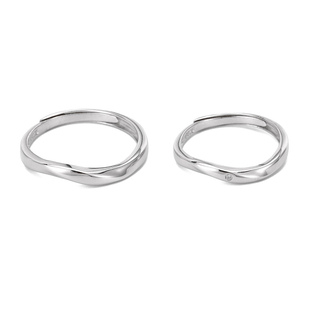 XXOFF对戒情侣戒指925银一对装素圈尾戒礼盒520送女友情人节礼物