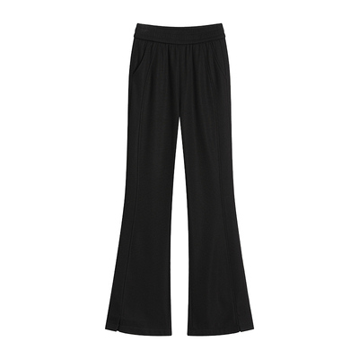 加绒运动裤女秋冬小个子微喇裤